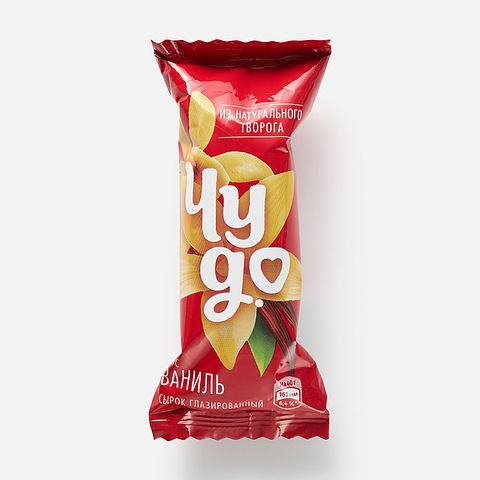 Изображение товара Творожный сырок Чудо, ваниль, глазированный, 40 г