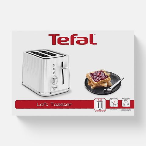 Изображение товара Тостер Tefal Loft 2S TT761138, 1 шт.