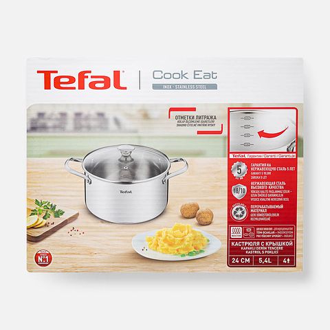 Изображение товара Кастрюля Tefal, Cook Eat, 5,4 л