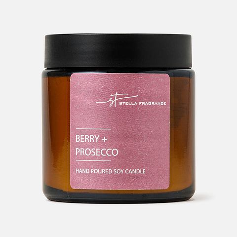 Изображение товара Ароматическая свеча Stella Fragrance, Berry & Prosecco, 90 г