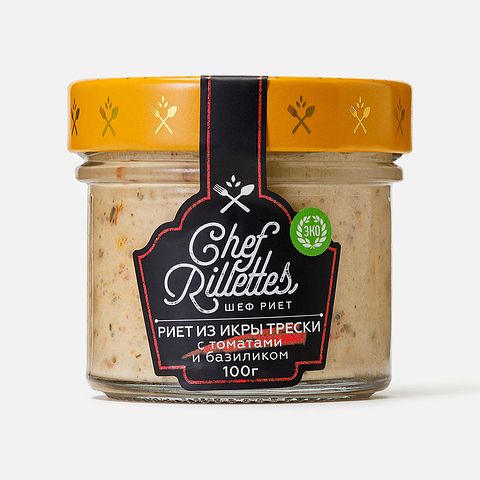 Изображение товара Риет Путина Chef Rillettes, из икры трески, с томатами и базиликом, 100 г