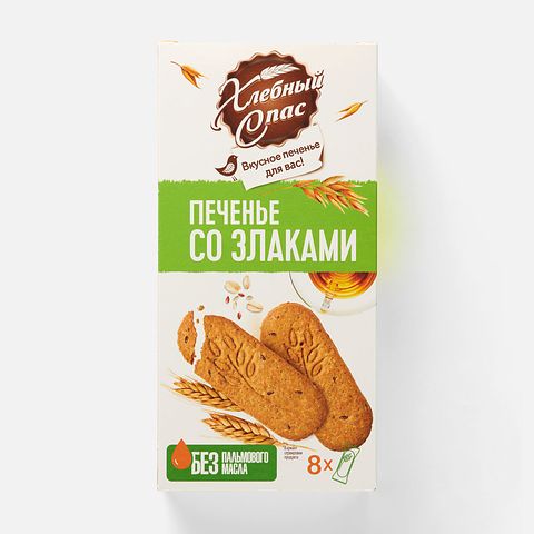 Изображение товара Сдобное печенье Хлебный спас, со злаками, 250 г