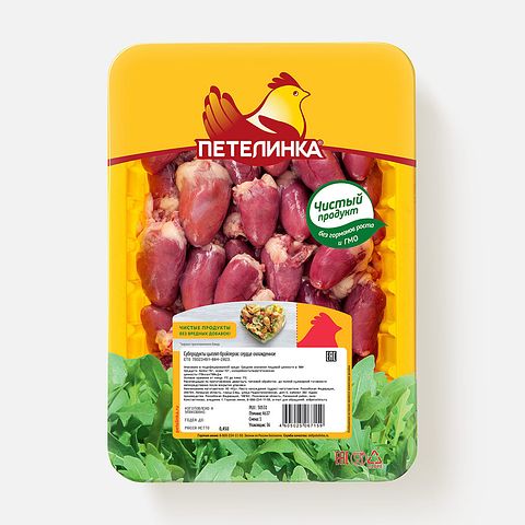 Изображение товара Сердце цыплёнка-бройлера Петелинка, охлаждённое, 450 г