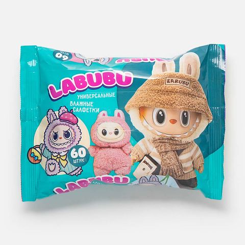 Изображение товара Влажные салфетки Labubu, 60 шт.