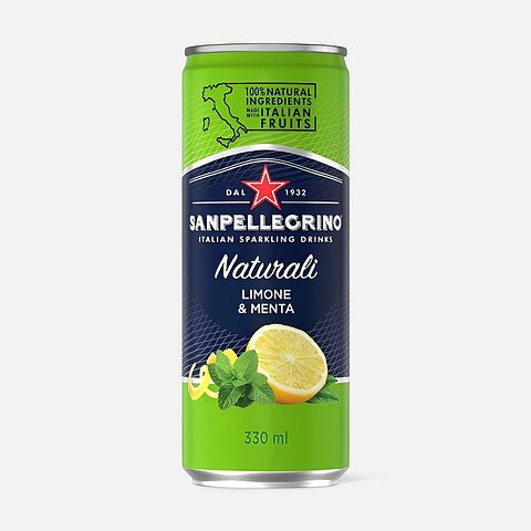 Изображение товара Напиток Sanpellegrino, лимон и мята, с газом, 0,33 л