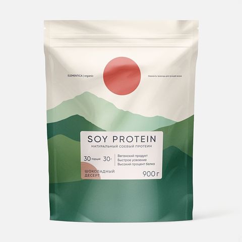 Изображение товара Смесь для приготовления напитков Elementica, Soy Protein, шоколадный десерт, 0,9 кг
