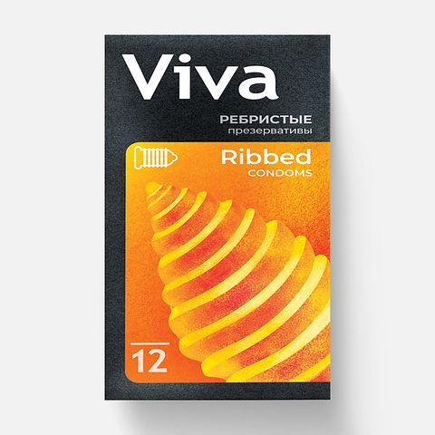 Изображение товара Презервативы Viva, ребристые, 12 шт.