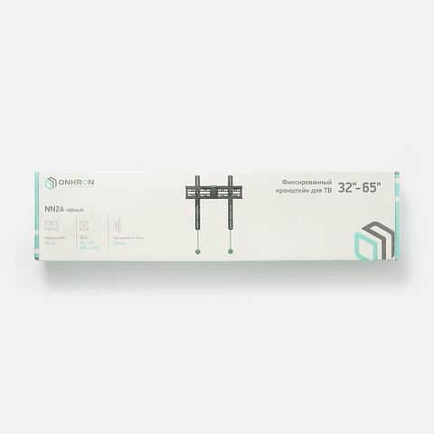 Изображение товара Настенный кронштейн для телевизора Onkron NN24, фикс, для диагоналей 32-65, до 50 кг, чёрный