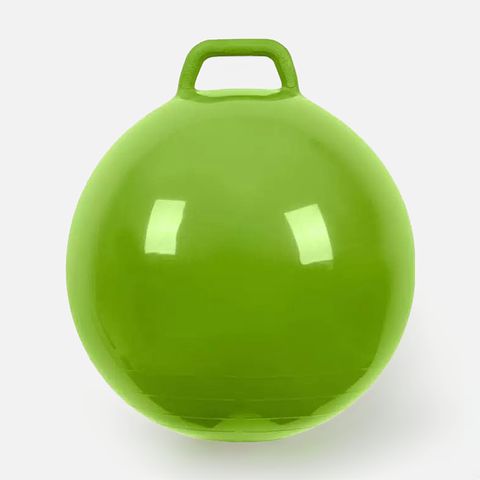 Изображение товара Мяч-прыгун Альпина Пласт с ручкой, зелёный, 50 см