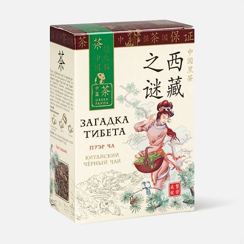 Изображение товара Чай чёрный Green Panda загадка Тибета пуэр ча 100 г
