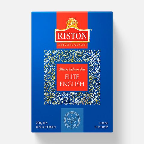 Изображение товара Чай чёрный и зелёный Riston Элитный Английский, 200 г, 1 шт.