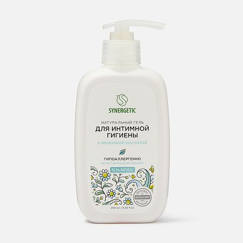 Изображение товара Гипоаллергенный гель для интимной гигиены Synergetic, 250 мл