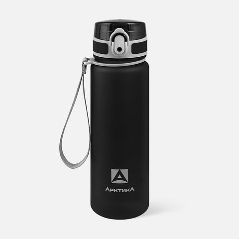 Изображение товара Спортивная бутылка с ситечком Арктика 500 мл чёрная матовая