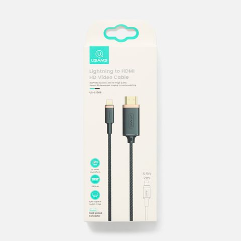 Изображение товара Кабель USAMS, HDMI-Lightning, вилка-вилка