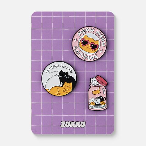 Изображение товара Значок Zakka, Meow-Meow, 3 шт.