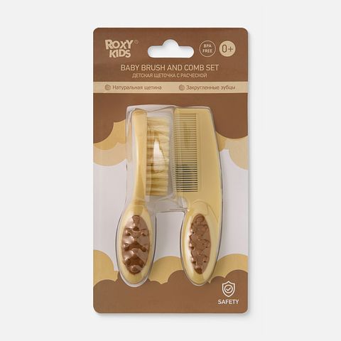 Изображение товара Набор расчёски и щётки детский Roxy-Kids ворс из натуральной щетины Extra-Soft, 1 шт.