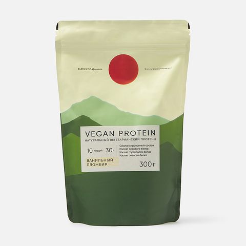 Изображение товара Протеин Elementica Organic, веганский, ванильный пломбир, 300 г