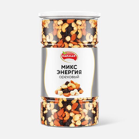 Изображение товара Смесь орехов "Энергия" Narmak жареные орехи с изюмом, 1 кг