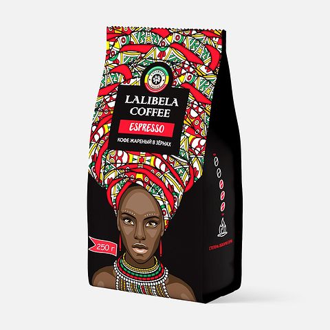 Изображение товара Кофе в зёрнах Lalibela Coffee Espresso, арабика 40%, робуста 60%, 250 г