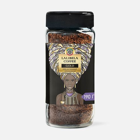 Изображение товара Растворимый сублимированный кофе Lalibela Coffee Gold, freeze-dried, 190 г