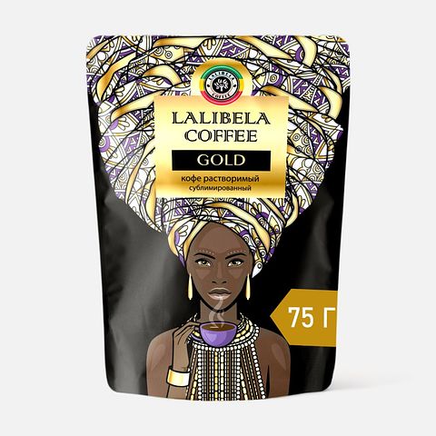 Изображение товара Кофе растворимый Lalibela Coffee Gold, freeze-dried, 75 г