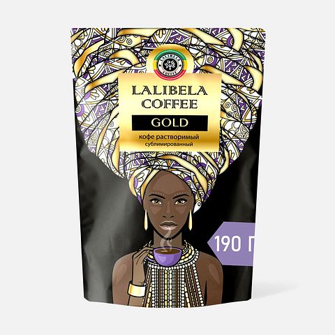Изображение товара Кофе растворимый Lalibela Coffee Gold сублимированный freeze-dried, 190 г