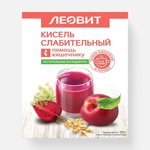 Изображение товара Кисель Леовит Слабительный со злаками 20 г х 5 шт.
