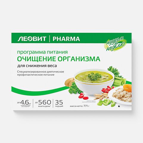Изображение товара Комплекс питания Леовит Худеем за неделю Очищение организма, 771 г