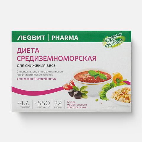 Изображение товара Комплекс питания Леовит Худеем за неделю, Средиземноморская диета, 708 г