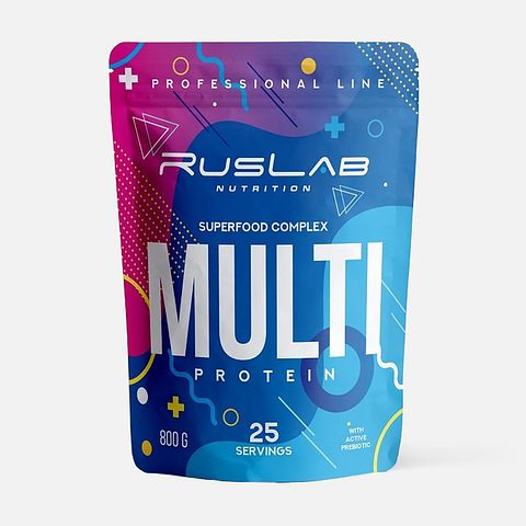 Изображение товара Протеин комплексный RusLabNutrition Multi Protein шоколад, 800 г