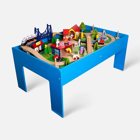 Изображение товара Игровой набор Железная дорога, База Игрушек, со столом, 88 деталей