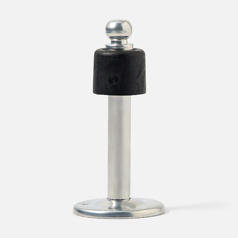 Изображение товара Дверной стопор ДомАрт с фиксатором 90 мм, хром 170247, 1 шт.