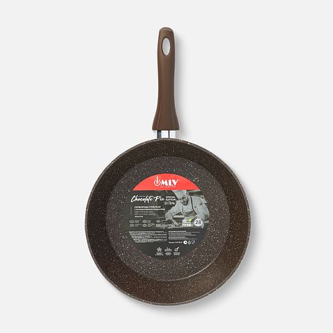 Изображение товара Сковорода Mlv Chocolate Pie, индукция, глубокая, коричневая, d28 см