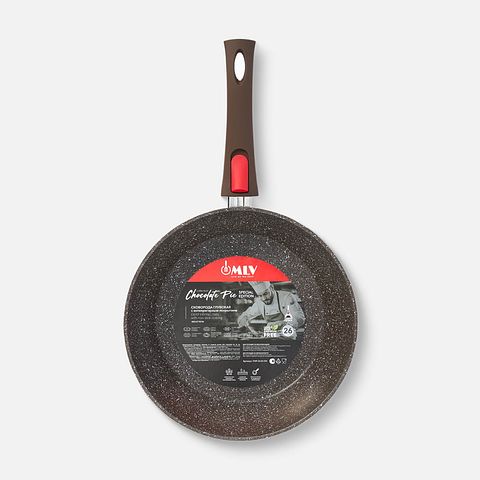 Изображение товара Сковорода Mlv Chocolate Pie, индукция, со съёмной ручкой, коричневая, d26 см
