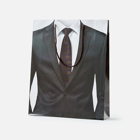 Изображение товара Подарочный пакет Miland, с глянцевой ламинацией, стильный костюм, L
