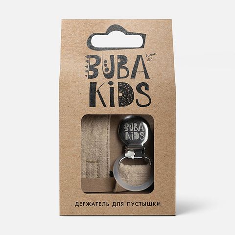 Изображение товара Держатель для пустышки Buba Kids из крапивы Рами Экрю, 1 шт.