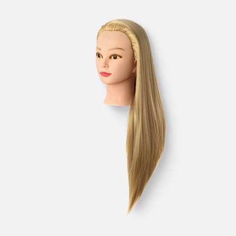 Изображение товара Манекен для причёсок Revolut, голова для причёсок, учебная, русый, 1 шт.