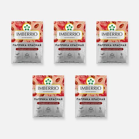 Изображение товара Паприка Imberrio сладкая молотая, 5x20 г
