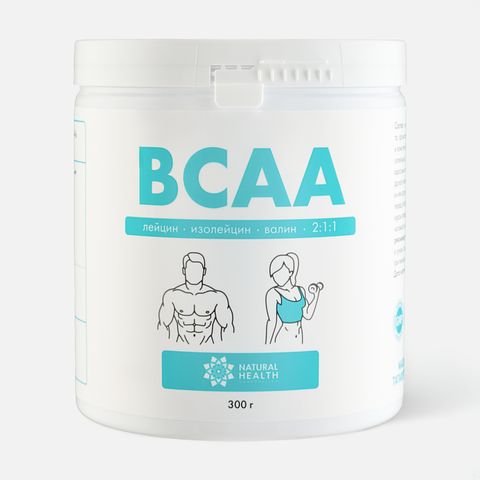 Изображение товара Аминокислоты Natural Health Bcaa, ананас, 50 порций, 300 г
