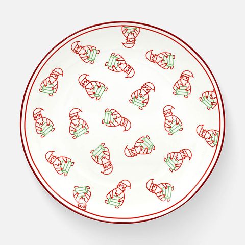 Изображение товара Тарелка Magic of christmas новогодняя, фарфор, 26 см, золотая, 1 шт.