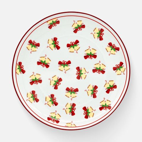 Изображение товара Тарелка Magic of christmas десертная, новогодняя, фарфор, 20 см, золотая, 1 шт.