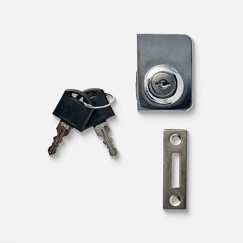 Изображение товара Замок мебельный Lemax Prof накладной для стеклянных дверей, хром Z03, 1 шт.