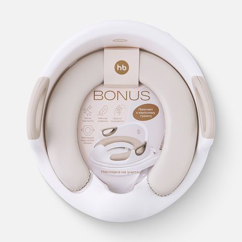 Изображение товара Накладка на унитаз Happy Baby Bonus детская, warm grey, 1 шт.
