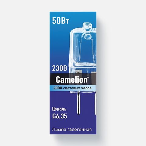Изображение товара Лампа галогенная Camelion Jd 50W G6.35, 1 шт.