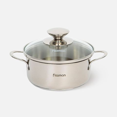 Изображение товара Кастрюля Fissman Bambino, серебристая, 0,9 л