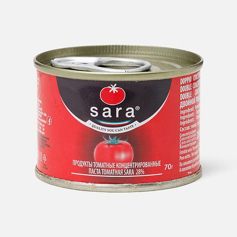 Изображение товара Из Италии: Томатная паста Sara, концентрированная, 28%, 70 г