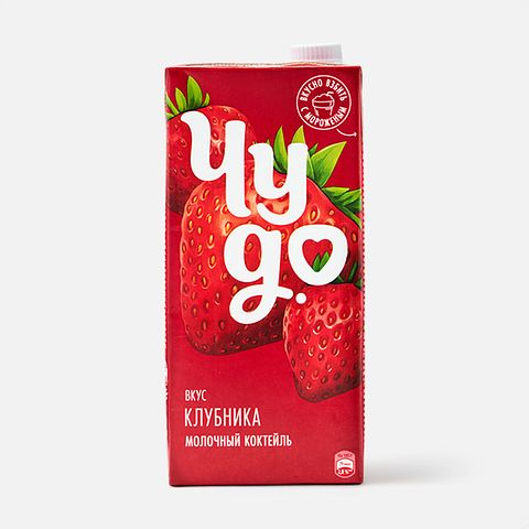 Изображение товара Молочный коктейль Чудо, 2%, клубника, 960 г