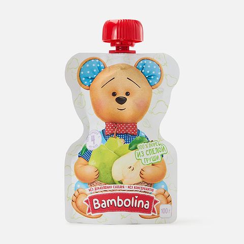 Изображение товара Из Беларуси: Пюре Bambolina, груша, с 4 месяцев, 100 г