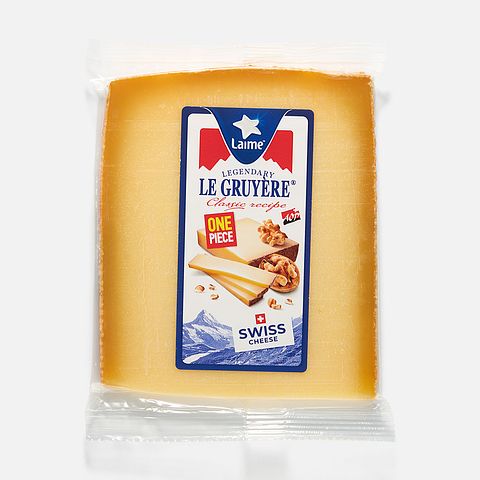 Изображение товара Швейцарский сыр грюйер Laime, твёрдый, 49%, 150 г