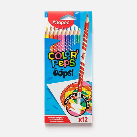 Изображение товара Цветные карандаши Maped, Color'peps Oops, трёхгранные, 12 цветов